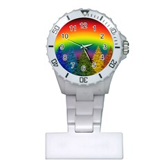 Christmas Colorful Rainbow Colors Plastic Nurses Watch