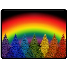 Christmas Colorful Rainbow Colors Double Sided Fleece Blanket (large) 