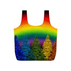 Christmas Colorful Rainbow Colors Full Print Recycle Bags (s)  by BangZart