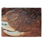 Feather Chicken Close Up Red Cosmetic Bag (XXL)  Front