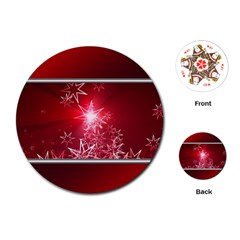 Christmas Candles Christmas Card Playing Cards (round)  by BangZart