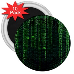 Matrix Communication Software Pc 3  Magnets (10 Pack)  by BangZart