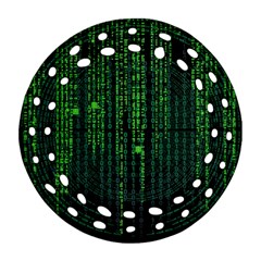 Matrix Communication Software Pc Round Filigree Ornament (two Sides) by BangZart