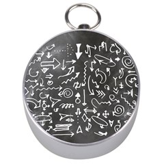 Arrows Board School Blackboard Silver Compasses