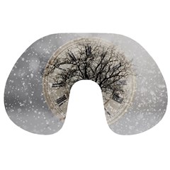 Snow Snowfall New Year S Day Travel Neck Pillows by BangZart