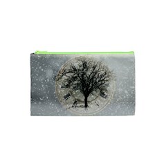 Snow Snowfall New Year S Day Cosmetic Bag (xs)