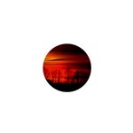 Tree Series Sun Orange Sunset 1  Mini Buttons Front