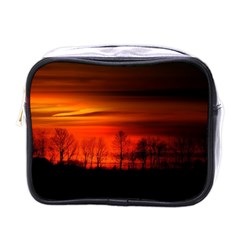 Tree Series Sun Orange Sunset Mini Toiletries Bags by BangZart