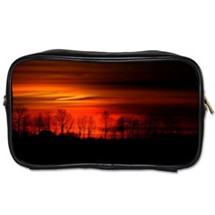 Tree Series Sun Orange Sunset Toiletries Bags 2-side by BangZart