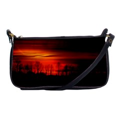 Tree Series Sun Orange Sunset Shoulder Clutch Bags by BangZart