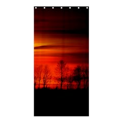Tree Series Sun Orange Sunset Shower Curtain 36  X 72  (stall)  by BangZart
