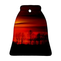 Tree Series Sun Orange Sunset Bell Ornament (two Sides) by BangZart