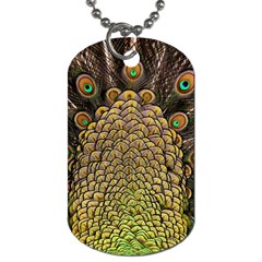 Peacock Feathers Wheel Plumage Dog Tag (one Side) by BangZart
