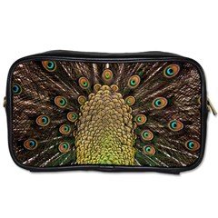 Peacock Feathers Wheel Plumage Toiletries Bags by BangZart