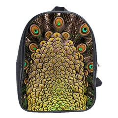 Peacock Feathers Wheel Plumage School Bag (xl)