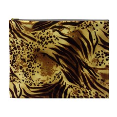 Pattern Tiger Stripes Print Animal Cosmetic Bag (xl) by BangZart