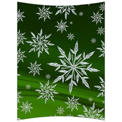 Christmas Star Ice Crystal Green Background Back Support Cushion