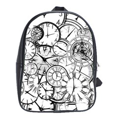 Time Clock Watches Time Of School Bag (xl)