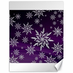 Christmas Star Ice Crystal Purple Background Canvas 18  X 24  