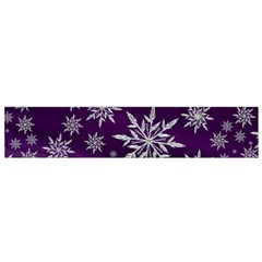 Christmas Star Ice Crystal Purple Background Small Flano Scarf