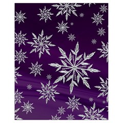 Christmas Star Ice Crystal Purple Background Drawstring Bag (small)