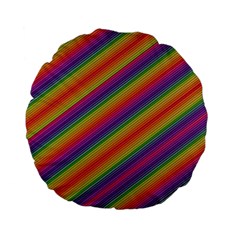 Spectrum Psychedelic Standard 15  Premium Flano Round Cushions