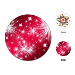 Christmas Star Advent Background Playing Cards (round)  by BangZart