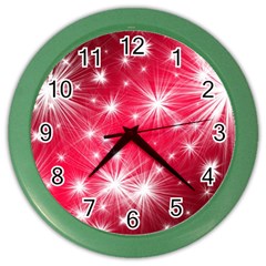 Christmas Star Advent Background Color Wall Clocks by BangZart