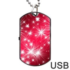 Christmas Star Advent Background Dog Tag Usb Flash (two Sides) by BangZart