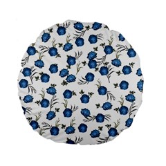 Blue Roses Standard 15  Premium Flano Round Cushions