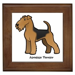 Airedale Terrier Framed Tiles by Bigfootshirtshop
