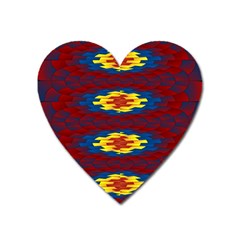 Geometric Pattern Heart Magnet by linceazul