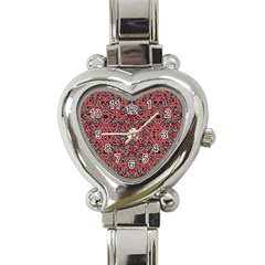 Exotic Intricate Modern Pattern Heart Italian Charm Watch by dflcprints