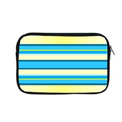 Stripes Yellow Aqua Blue White Apple MacBook Pro 13  Zipper Case