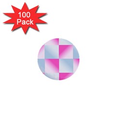 Gradient Blue Pink Geometric 1  Mini Buttons (100 Pack)  by BangZart