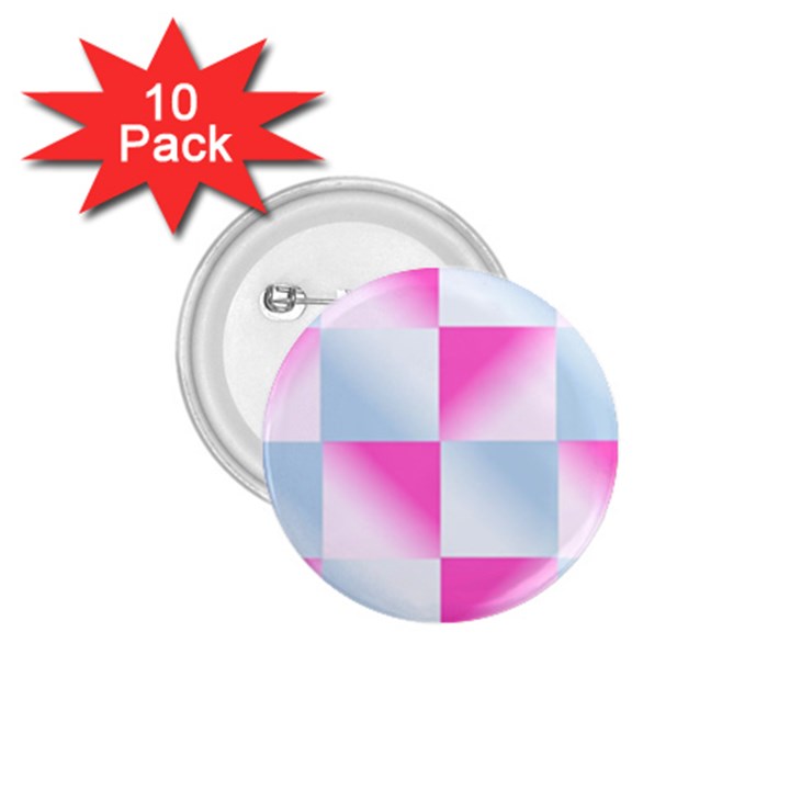 Gradient Blue Pink Geometric 1.75  Buttons (10 pack)