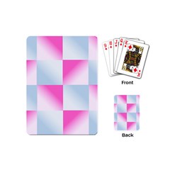 Gradient Blue Pink Geometric Playing Cards (mini)  by BangZart