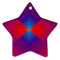 Geometric Blue Violet Red Gradient Ornament (star) by BangZart