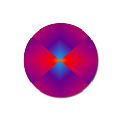 Geometric Blue Violet Red Gradient Magnet 3  (round) by BangZart