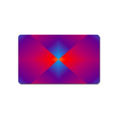 Geometric Blue Violet Red Gradient Magnet (name Card) by BangZart