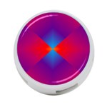 Geometric Blue Violet Red Gradient 4-Port USB Hub (One Side) Front