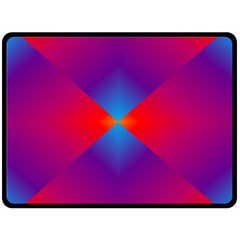 Geometric Blue Violet Red Gradient Fleece Blanket (large)  by BangZart
