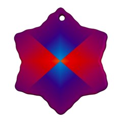 Geometric Blue Violet Red Gradient Snowflake Ornament (two Sides) by BangZart