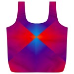 Geometric Blue Violet Red Gradient Full Print Recycle Bags (L)  Front