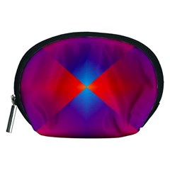 Geometric Blue Violet Red Gradient Accessory Pouches (medium) 