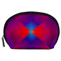 Geometric Blue Violet Red Gradient Accessory Pouches (large)  by BangZart