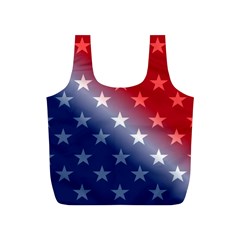 America Patriotic Red White Blue Full Print Recycle Bags (s) 