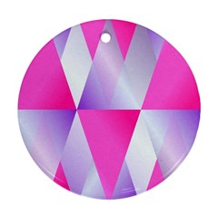 Gradient Geometric Shiny Light Round Ornament (two Sides) by BangZart