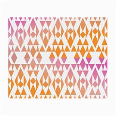 Geometric Abstract Orange Purple Small Glasses Cloth (2-side) by BangZart