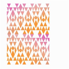 Geometric Abstract Orange Purple Large Garden Flag (two Sides) by BangZart